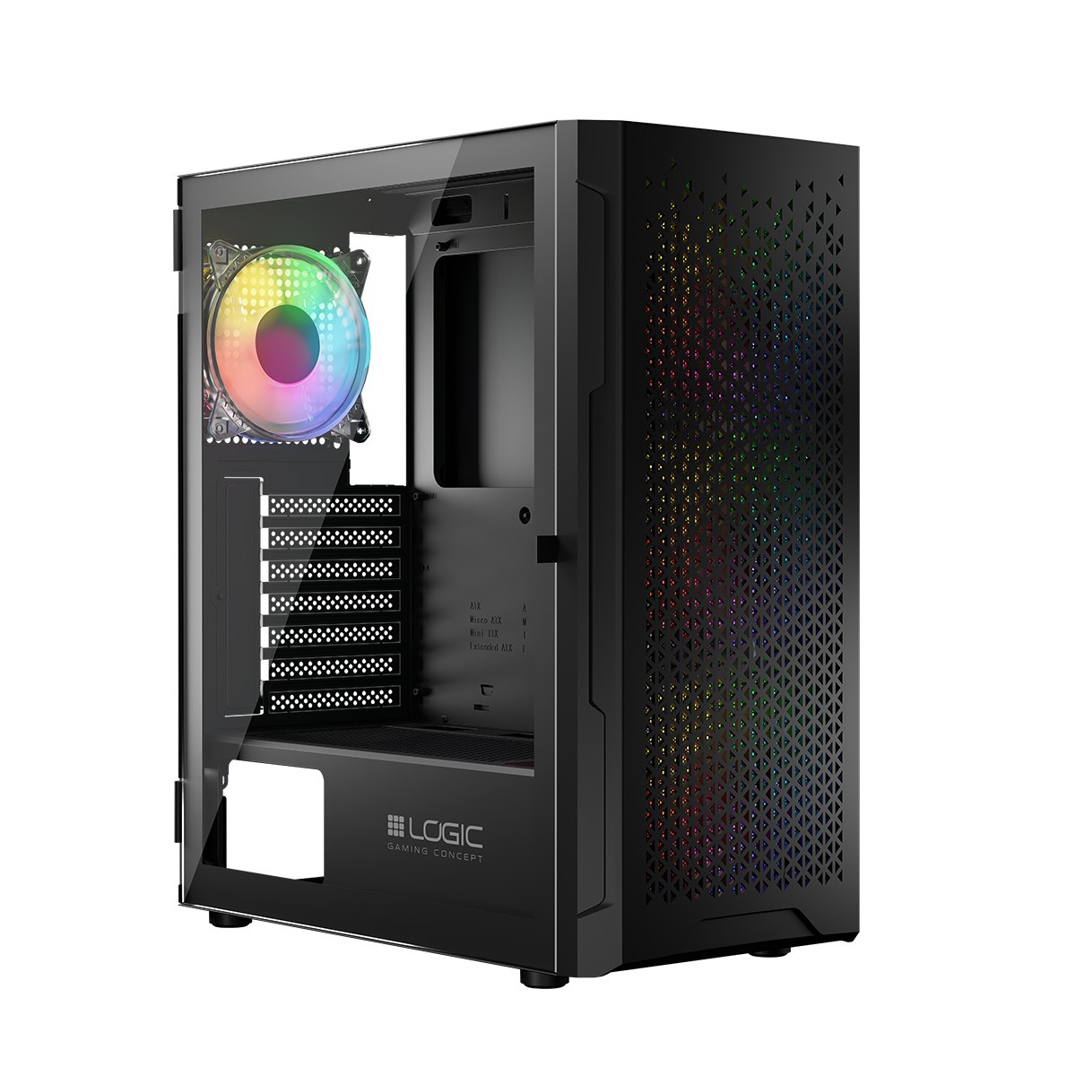 Logic Concept Obudowa Komputerowa LOGIC ARAMIS ARGB MIDI USB 3.0 Czarna