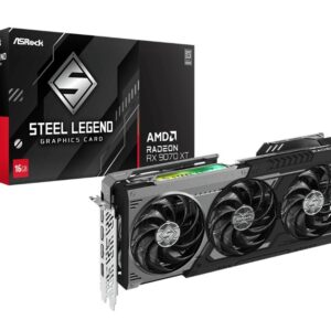 ASRock Karta graficzna Radeon RX 9070 XT STEEL LEGEND DARK 16GB GDDR6 256bit 3DP/HDMI