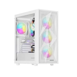 Natec Obudowa Genesis Diaxid 605 ARGB MIDI TOWER USB-C Biała