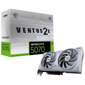 MSI Karta graficzna GeForce RTX 5070 12G VENTUS 2X OC WHITE GDDR7 192bit
