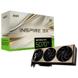 MSI Karta graficzna GeForce RTX 5070 Ti 16G INSPIRE 3X OC PLUS GDDR7 256bit