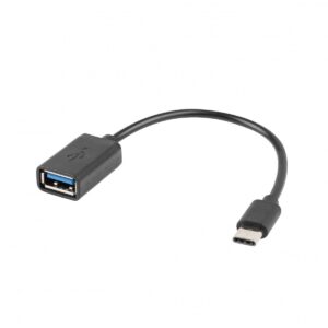 Lanberg Adapter USB C(M)-USB-A (F)2.0 0.15M OTG Czarny