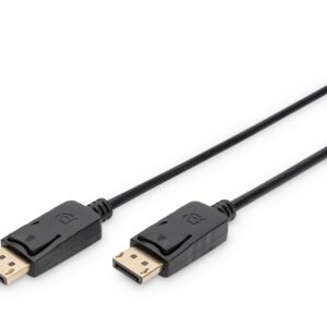 Digitus Kabel połączeniowy DisplayPort 1.2 z zatrzaskami Typ DP/DP M/M czarny 3m