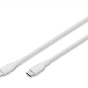 Digitus Kabel połączeniowy silikonowy USB-C - USB-C, USB 2.0 60W, 0,5m Biały