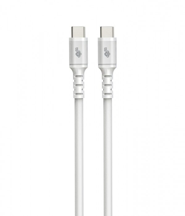 TB Kabel USB C - USB C 1 m. silikonowy biały