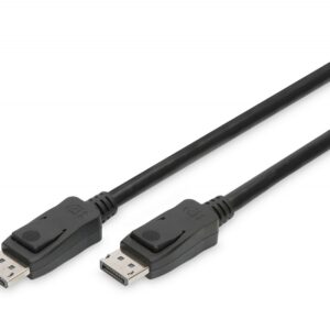 Digitus Kabel połączeniowy DisplayPort z zatrzaskami 8K 30Hz UHD Typ DP/DP M/M czarny 2m