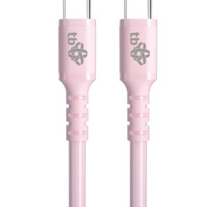 TB Kabel USB C - USB C 60W żelowy 1m różowy