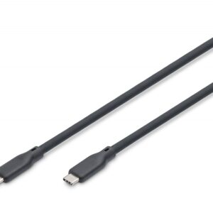 Digitus Kabel połączeniowy silikonowy USB-C - USB-C, USB 4 Gen3 40G 8K 240W, 0,5m Czarny
