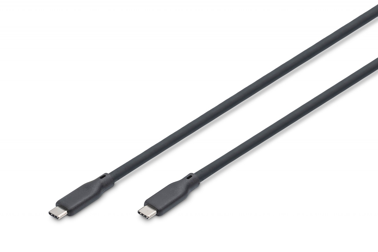 Digitus Kabel połączeniowy silikonowy USB-C - USB-C, USB 4 Gen3 40G 8K 240W, 0,5m Czarny
