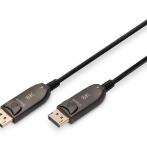 Digitus Kabel połączeniowy hybrydowy AOC DisplayPort 1.4 8K/60Hz UHD DP/DP M/M 15m Czarny
