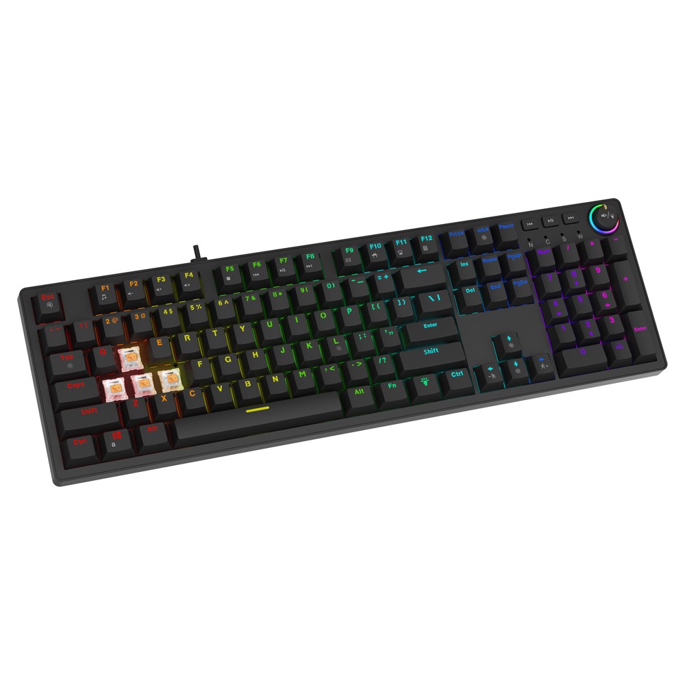 Savio Klawiatura mechaniczna STYX Outemu Peach Silent Hot Swap RGB