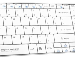 Esperanza ZESTAW BEZPRZEWODOWY KLAWIATURA SLIM + MYSZ 2,4 GHz EK122W LIBERTY BIAŁY