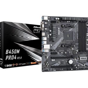 ASRock Płyta główna B450M PRO4 R2.0 AM4 4DDR4 HDMI uATX