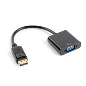 Lanberg Adapter DisplayPort (M) -> VGA 15 pin (F) czarny na kablu