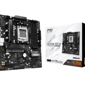 ASRock Płyta główna A620AM PRO-A AM5 4DDR5 HDMI M.2 mATX