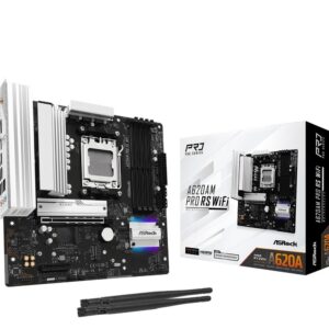 ASRock Płyta główna A620AM PRO RS WIFI AM5 4DDR5 HDMI/DP M.2 mATX