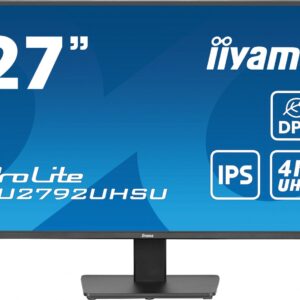 IIYAMA Monitor 27 cali XU2792UHSU-B6 4K,IPS,DP,HDMI,USB-C Power delivery, 350 cd, DPS