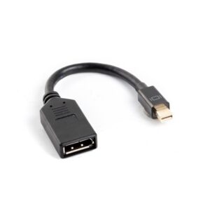 Lanberg Adapter mini Displayport (M) -> DisplayPort (F) na kablu 10cm czarny