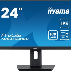 IIYAMA Monitor 23.8 cala XUB2492HSU-B6 IPS,HDMI,DP,100Hz,PIVOT,USB,HAS/150mm