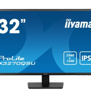 IIYAMA Monitor 32 cale X3270QSU-B1 IPS,WQHD,HDMI,DP,100Hz,250cd,3ms,2x2W, 3xUSB(3.2),FlickerFree,VESA
