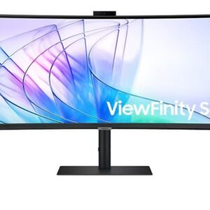 Samsung Monitor 34 cale ViewFinity S65VC VA 3440x1440 UWQHD 21:9 1xHDMI 1xDP 1xUSB-C (90W) 2xUSB 3.0 LAN (RJ45) 5ms HAS Webcam głośniki zakrzywiony 3YOS