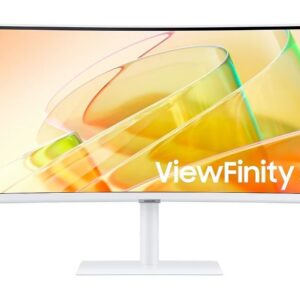 Samsung Monitor 34 cale ViewFinity S65CT VA 3440x1440 UWQHD 21:9 1xHDMI 1xDP 2xTB 4.0(90W/15W) 3xUSB 3.0 LAN 5ms 100Hz HAS gł. zakrzyw. biały 2Yd2d