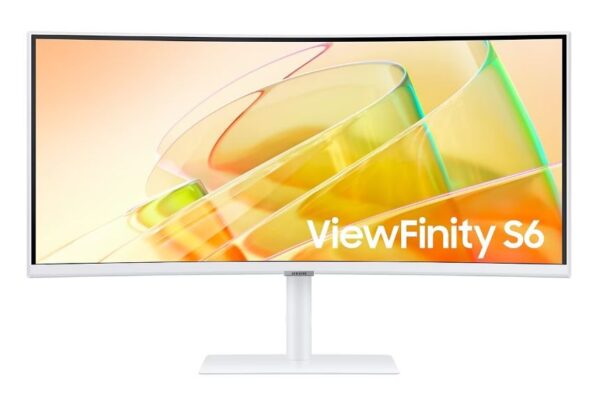 Samsung Monitor 34 cale ViewFinity S65CT VA 3440x1440 UWQHD 21:9 1xHDMI 1xDP 2xTB 4.0(90W/15W) 3xUSB 3.0 LAN 5ms 100Hz HAS gł. zakrzyw. biały 2Yd2d