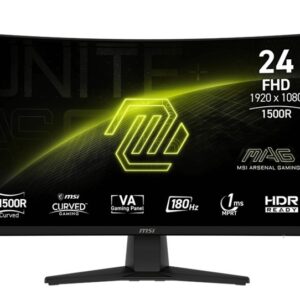 MSI Monitor MAG 242C 23.6 cala/LED/FHD/Curved/180Hz/czarny