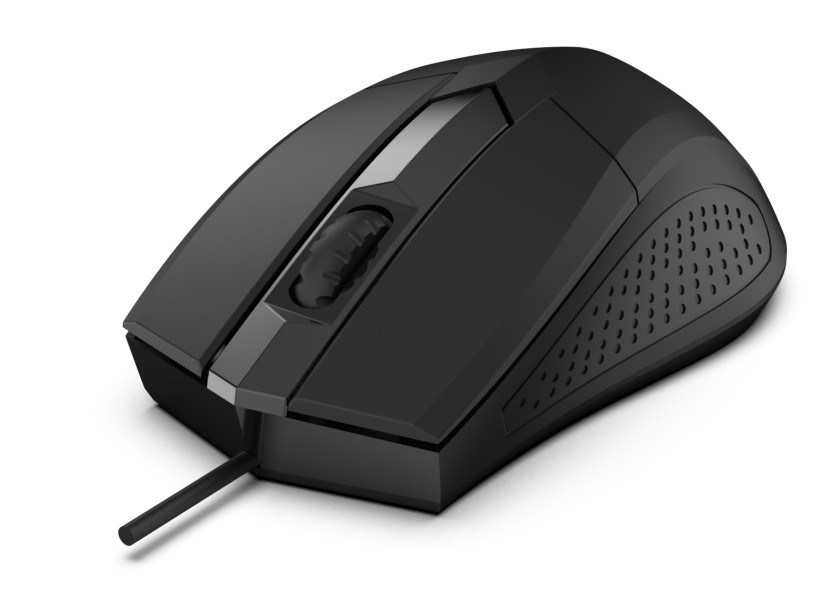 Rebeltec Mysz optyczna Focus USB, 1200DPI 3 przyciski i rolka, czułość 125Hz, kabel 1.8m, waga 66g