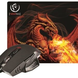 Rebeltec RED DRAGON zestaw gamingowy mysz + podkładka