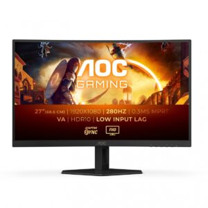 AOC Monitor C27G4ZXE 27 cali Zakrzywiony Fast VA 280Hz HDMIx2 DP