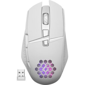 Defender Mysz gamingowa bezprzewodowa Glory GM-514 RGB 7P 1200/2400/3200 DPI biała