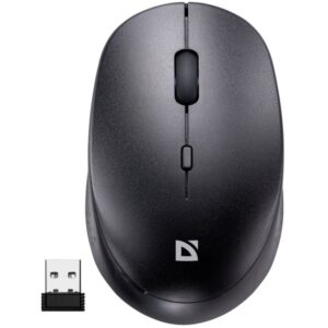 Defender Mysz bezprzewodowa silent click AURIS MB-027 800/1200/1600 DPI czarna