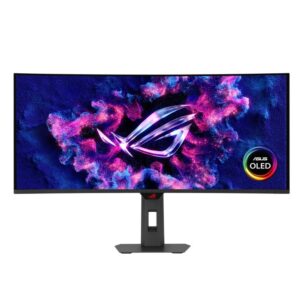 Asus Monitor 34 cale XG34WCDG QD-OLED 175Hz* 1800R DP 2xHDMI DP USB-C USBx2 21:9 H:0-110MM
