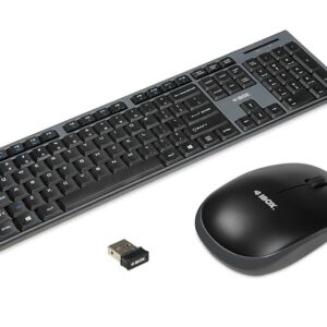 iBOX Zestaw bezprzewodowa klawiatura + mysz IKMS606W czarny