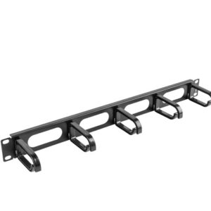 Lanberg Organizer kabli do szaf 19 cali 1U Typ B czarny AK-1205-B