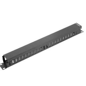 Lanberg Organizer kabli do szaf 19 cali 1U Typ A czarny AK-1201-B