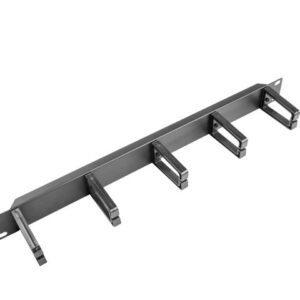 Lanberg Organizer kabli do szaf 19cali 1U Typ B czarny AK-1202-B