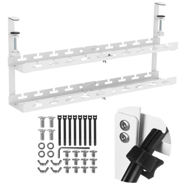 Maclean Organizer podbiurkowy na kable MC-102 W