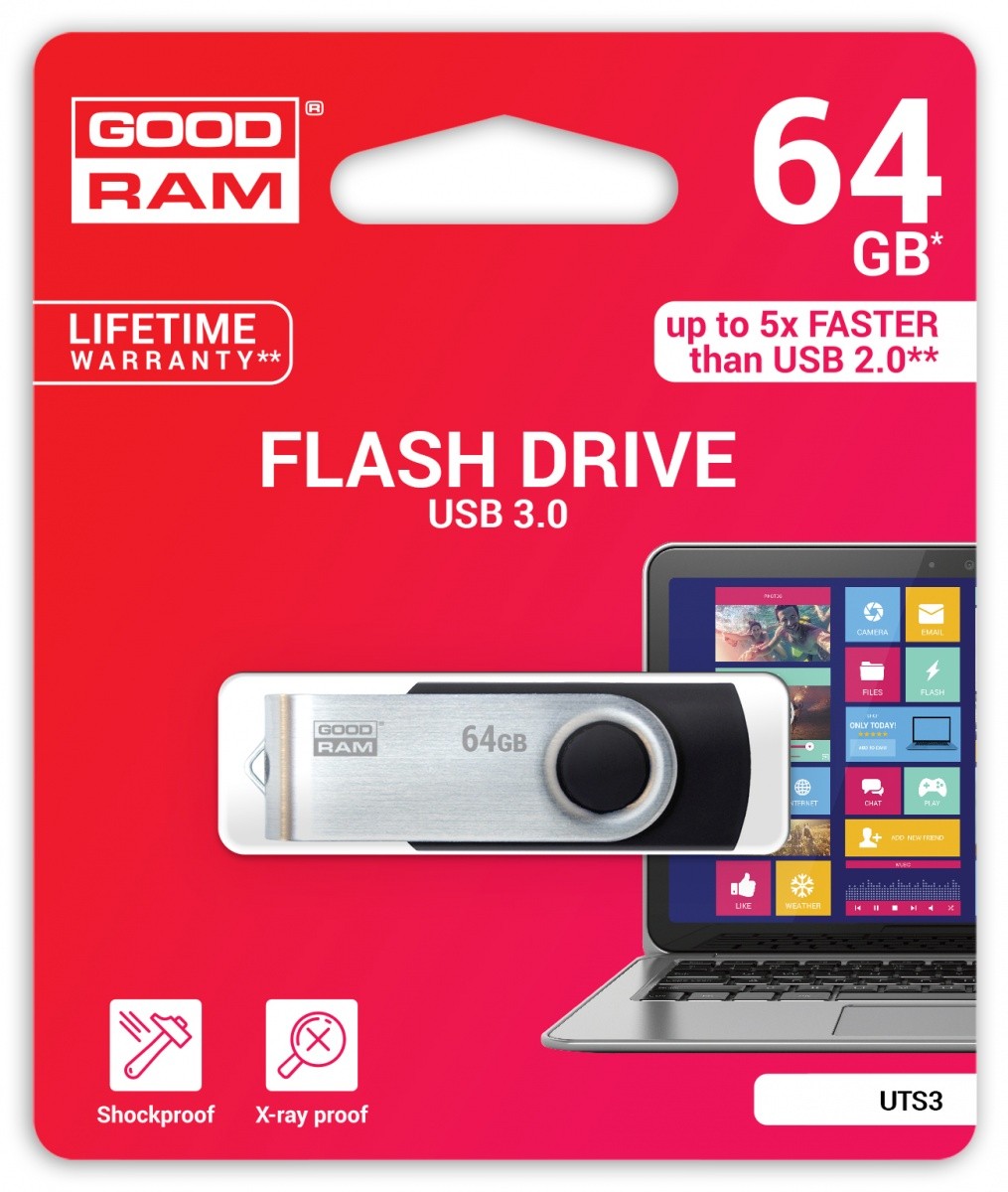 GOODRAM TWISTER CZARNY 64GB USB3.0