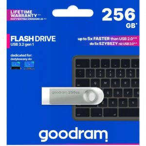 GOODRAM Pendrive UNO3 256GB USB 3.2 Gen1 srebrny