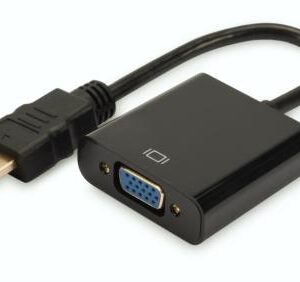 Digitus Konwerter/adapter audio-video HDMI do VGA, 1080p FHD, z audio 3.5mm MiniJack
