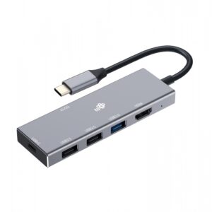 TB Adapter HUB USB C 7w1 - HDMI, USBx3, PD, SD/TF
