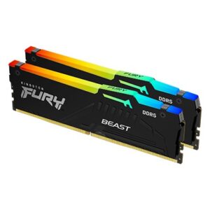 Kingston Pamięć DDR5 Fury Beast RGB 128GB(2*64GB)/5600 CL36 czarna