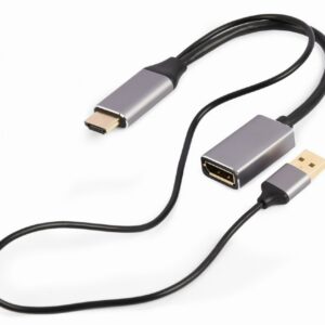Gembird Adapter HDMI do DP 4K 60Hz USB-A powered