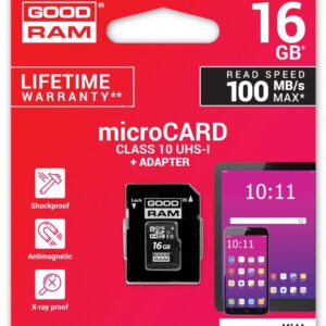 GOODRAM Karta microSDHC 16GB CL10 + adapter