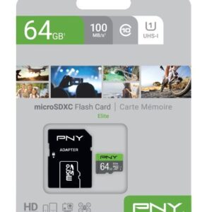 PNY Karta pamięci MicroSDXC Elite 64GB P-SDUX64U185GW-GE