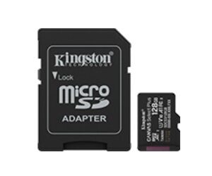 Kingston Karta pamięci microSD 128GB Canvas Select+ G3 150MB/s Adapter