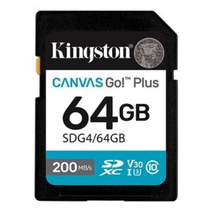 Kingston Karta SD 64GB Canvas Go Plus 200/100 MB/s C10 U3 V30