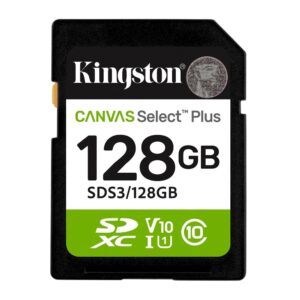 Kingston Karta pamięci SD 128GB Canvas Select Plus Gen3 150MB/s